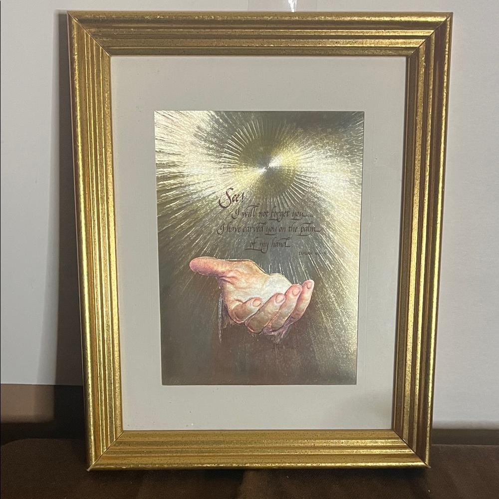 😄Religious See I will not forget you Isaiah 49:15 framed picture